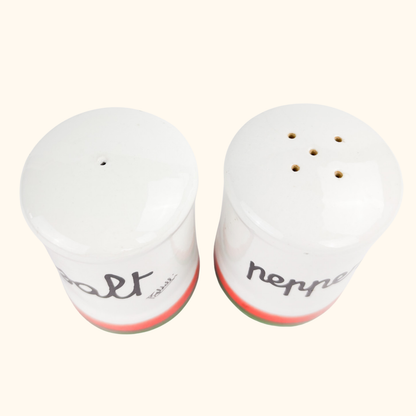 Baldelli Italy Striped Ceramic Salt and Pepper Shakers -  - Kitchenware