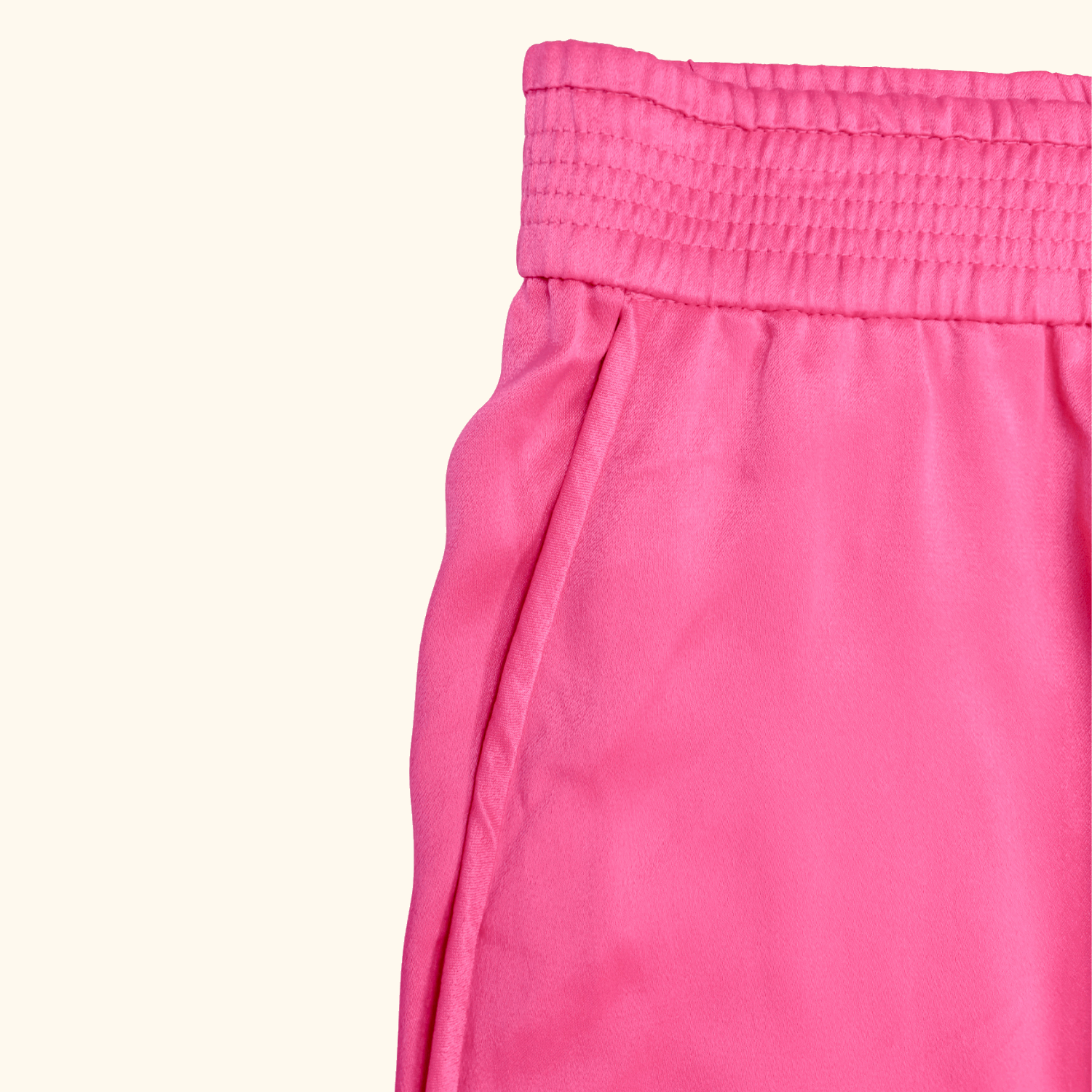 Zara Fuschia Pink Satin Cropped Trousers - Size Medium Zara