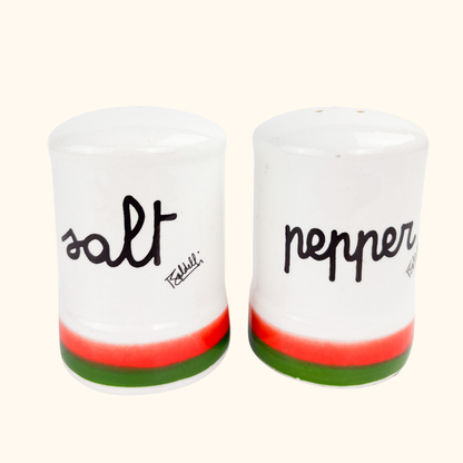 Baldelli Italy Striped Ceramic Salt and Pepper Shakers -  - Kitchenware