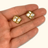 Gold Art Deco Retro Stud Earrings - Sunshine Thrift - Jewellery