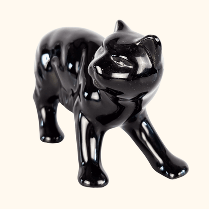 Small Black Cat Prowling Figurine Sunshine Thrift