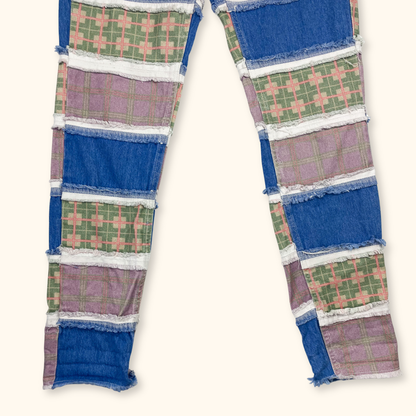 The Ragged Priest Vision Patchwork Mom Jeans - Size Small