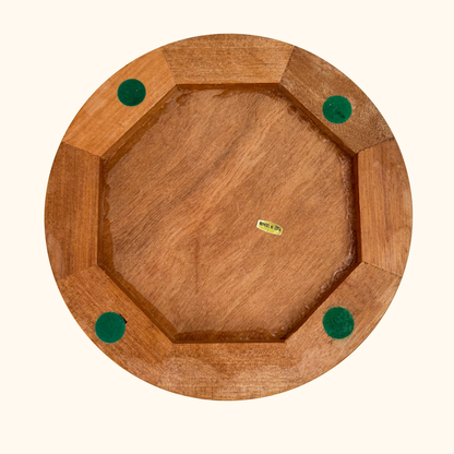 Vintage Wooden Octagon Stained Glass Jewellery Box Sunshine Thrift