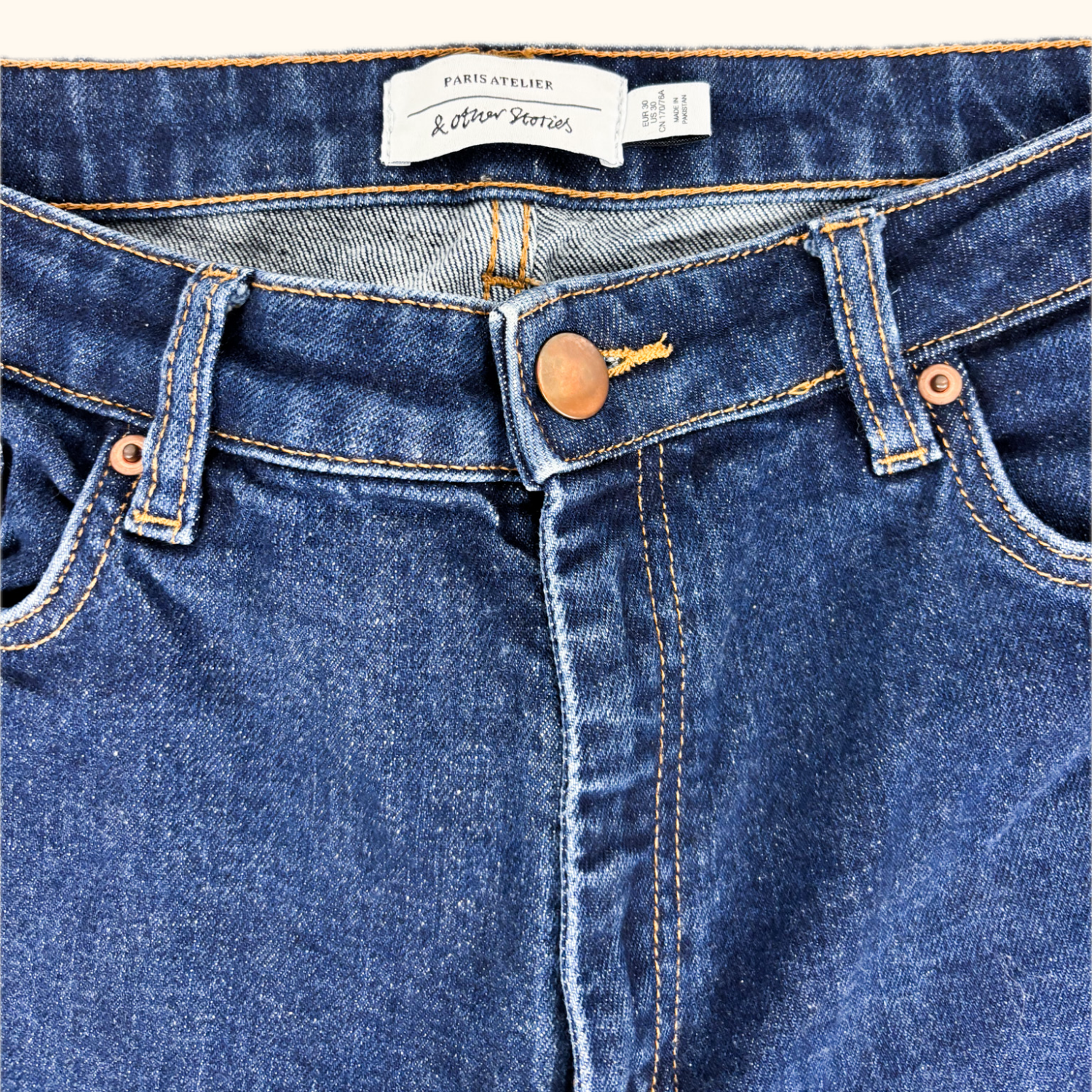 &amp; Other Stories Blue Denim Straight Leg Jeans - Size 30inch &amp; Other Stories