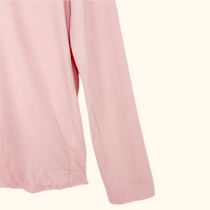 Arket Light Pink 100% Cotton Long Sleeve Top - Size Large -  - Tops &amp; Shirts