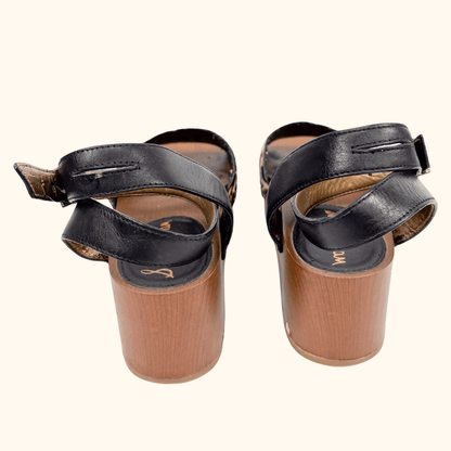 Sam Edelman Faux Fur Leopard Print Platform Wedge Sandals - Size 7 Sam Elderman