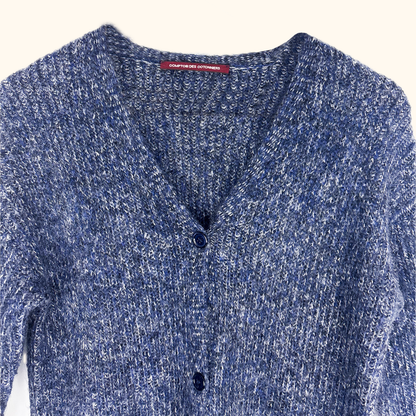 Comptoir Des Cottoniers Mohair Blend Navy Longline Cardigan - Size Small -  - Cardigans