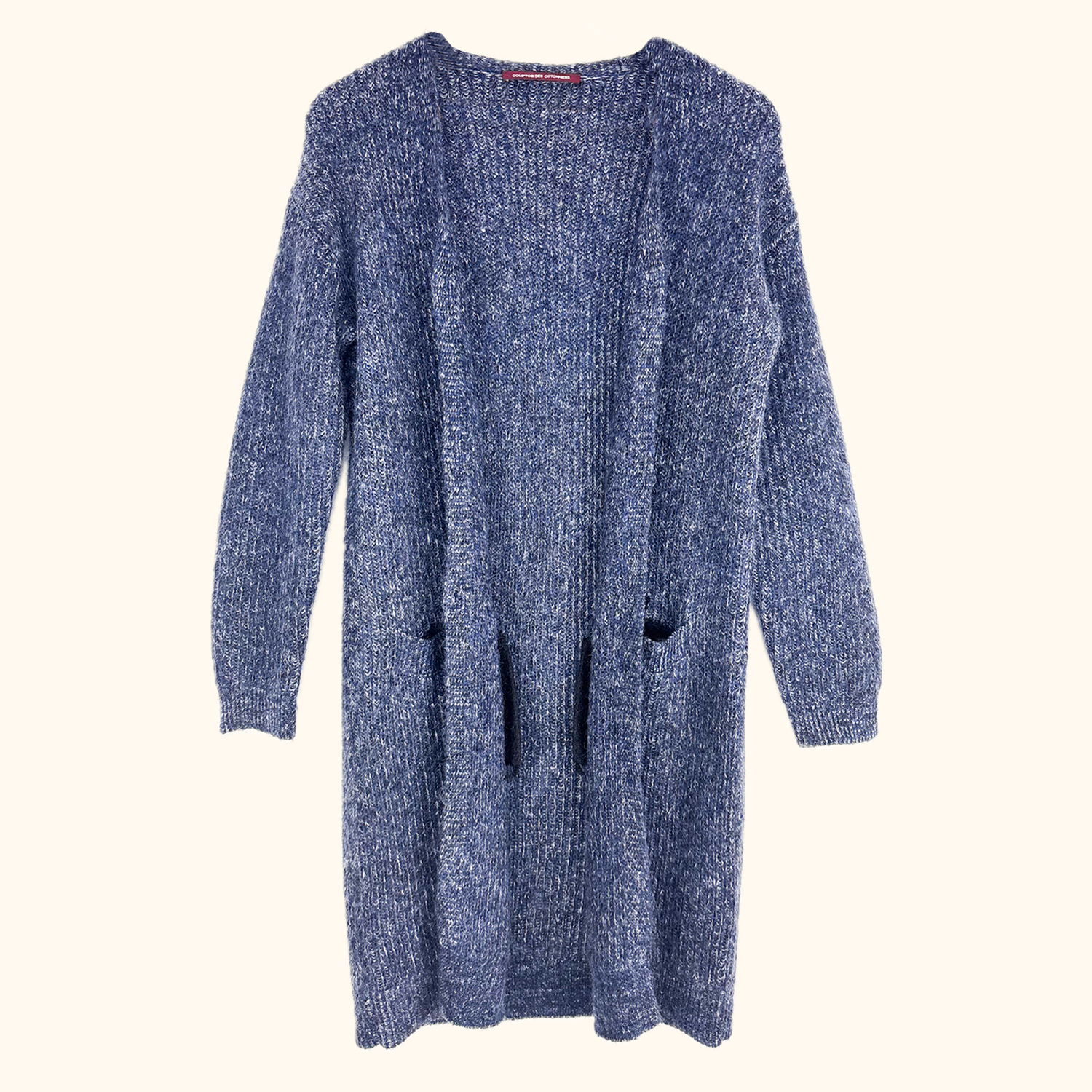 Comptoir Des Cottoniers Mohair Blend Navy Longline Cardigan - Size Small -  - Cardigans