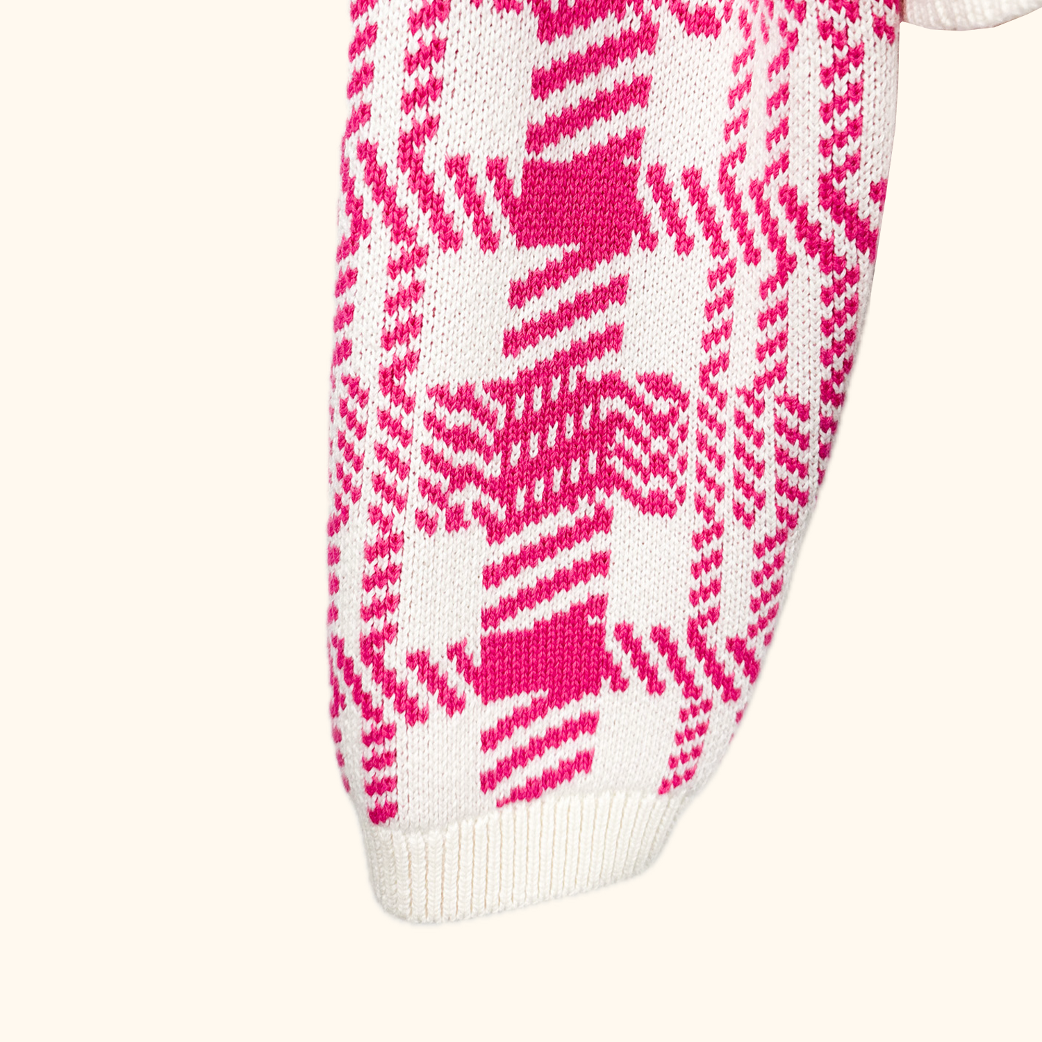 Omnes Pink Check Cotton Jumper - Size XL Omnes