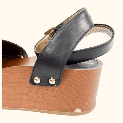 Sam Edelman Faux Fur Leopard Print Platform Wedge Sandals - Size 7 Sam Elderman