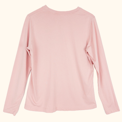 Arket Light Pink 100% Cotton Long Sleeve Top - Size Large -  - Tops &amp; Shirts