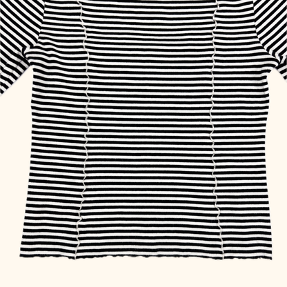 &amp; Other Stories Striped Stretch Frill Top - Size Large &amp; Other Stories