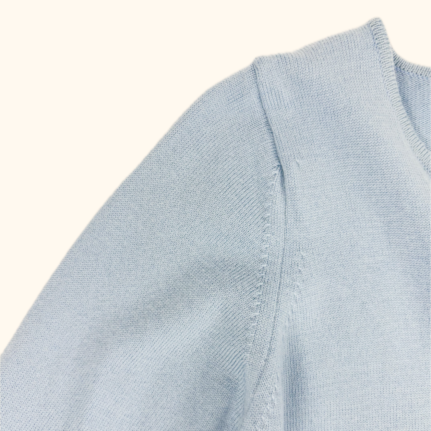 Vintage St Michael Cool Blue Merino Wool Blend Cardigan - Size 10 St Michael