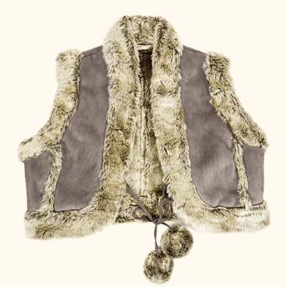 Vintage George Cropped Faux Fur Vest - Size Medium George