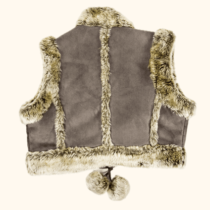 Vintage George Cropped Faux Fur Vest - Size Medium George
