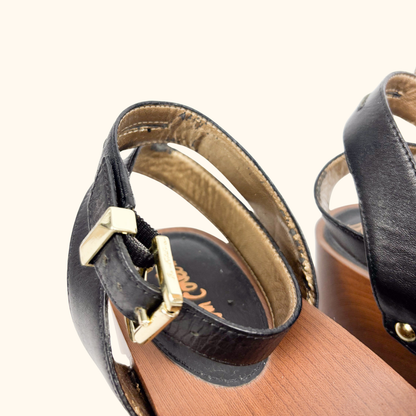 Sam Edelman Faux Fur Leopard Print Platform Wedge Sandals - Size 7 -  - Shoes &amp; Boots