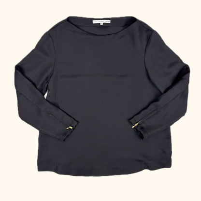 &amp; Other Stories Black Boat Neck Top - Size 14 -  - Tops &amp; Shirts