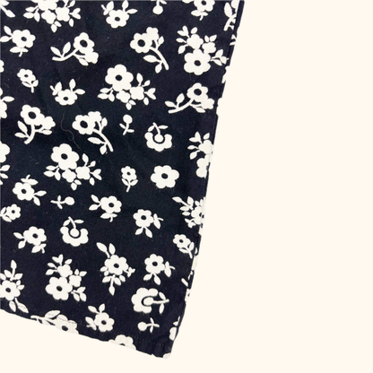 Joanie Black Floral Wide Leg Retro Style Trousers - Size XS -  - Jeans &amp; Trousers