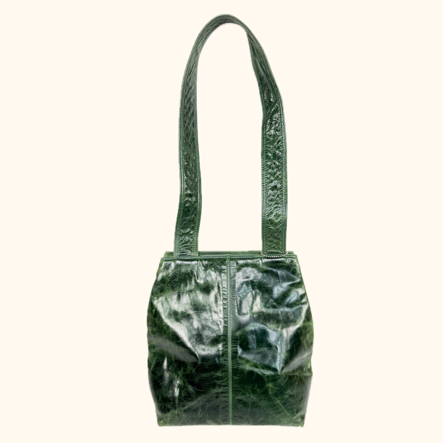 Dericci Emerald Green Leather Fold Over Shoulder Bag Dericci