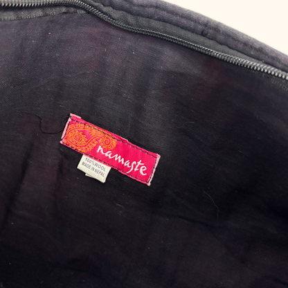 Nepal 100% Wool Felt Pink Boho Crossbody Bag -  - Bags