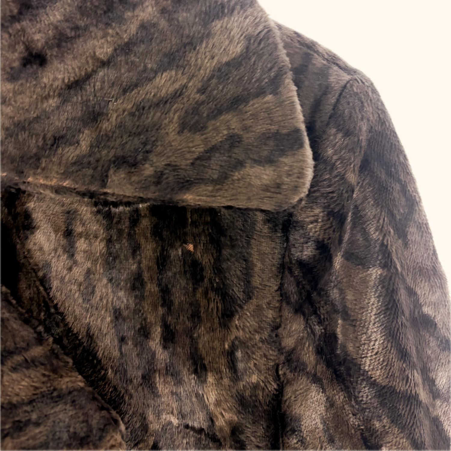 Principles Brown Leopard Print Textured Coat - Size 16 Principles