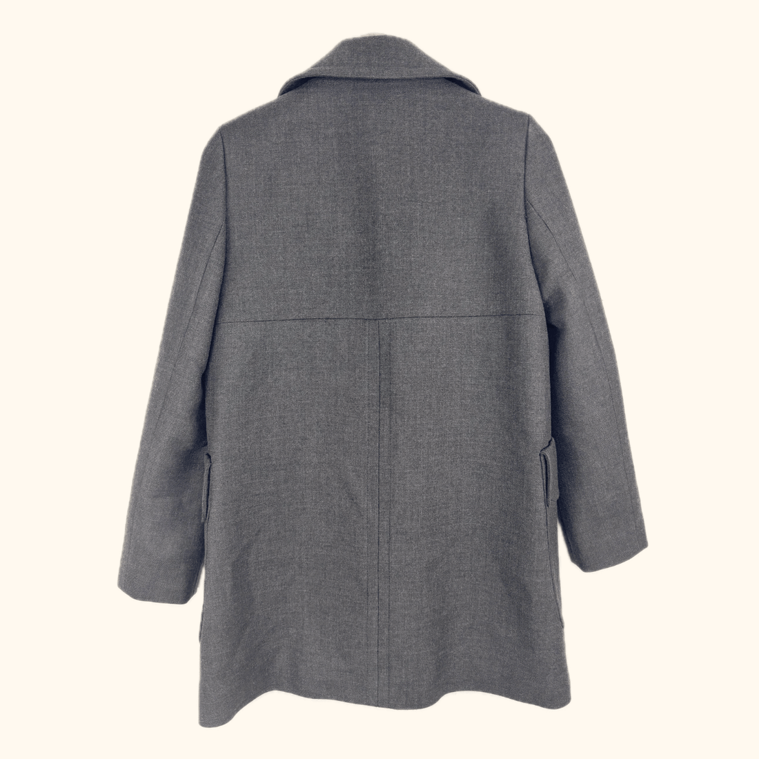 Whistles Charcoal Grey Mid-Length Peacoat - Size 10 Whistles