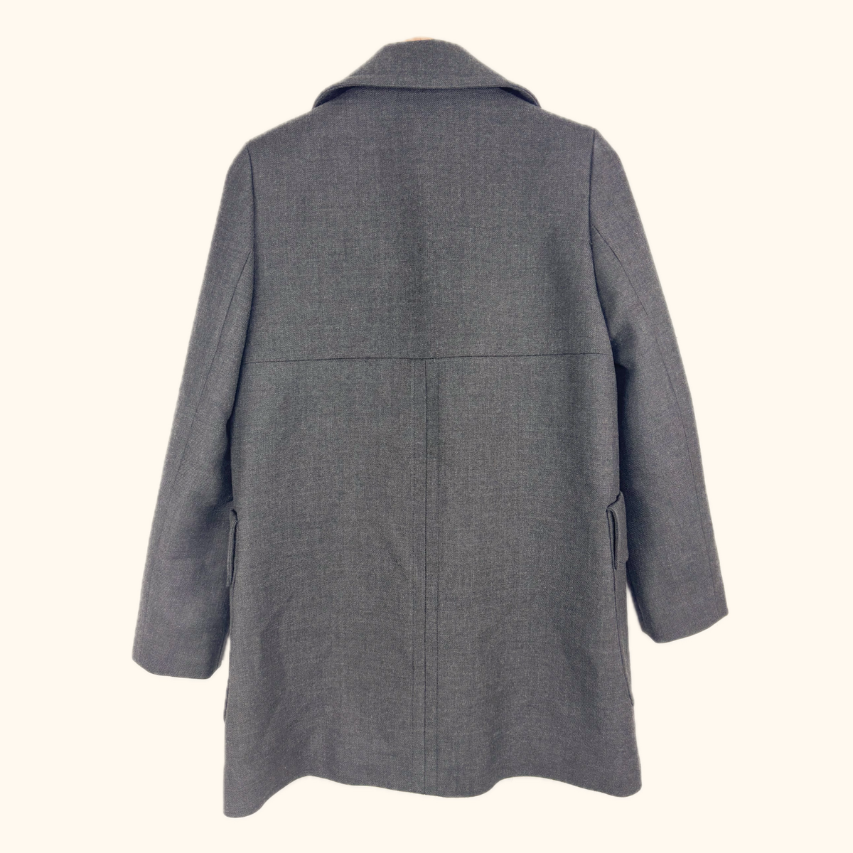 Whistles Charcoal Grey Mid-Length Peacoat - Size 10