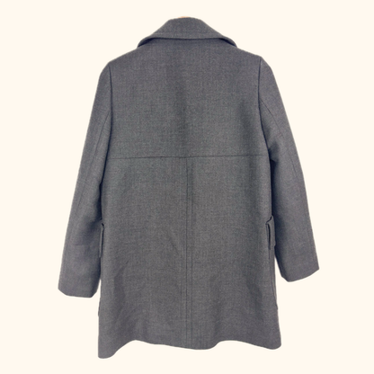Whistles Charcoal Grey Mid-Length Peacoat - Size 10