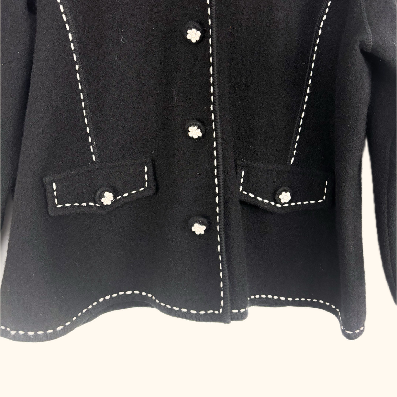 Eastex 100% Wool Black Button Up Jacket - Size 20 Eastex