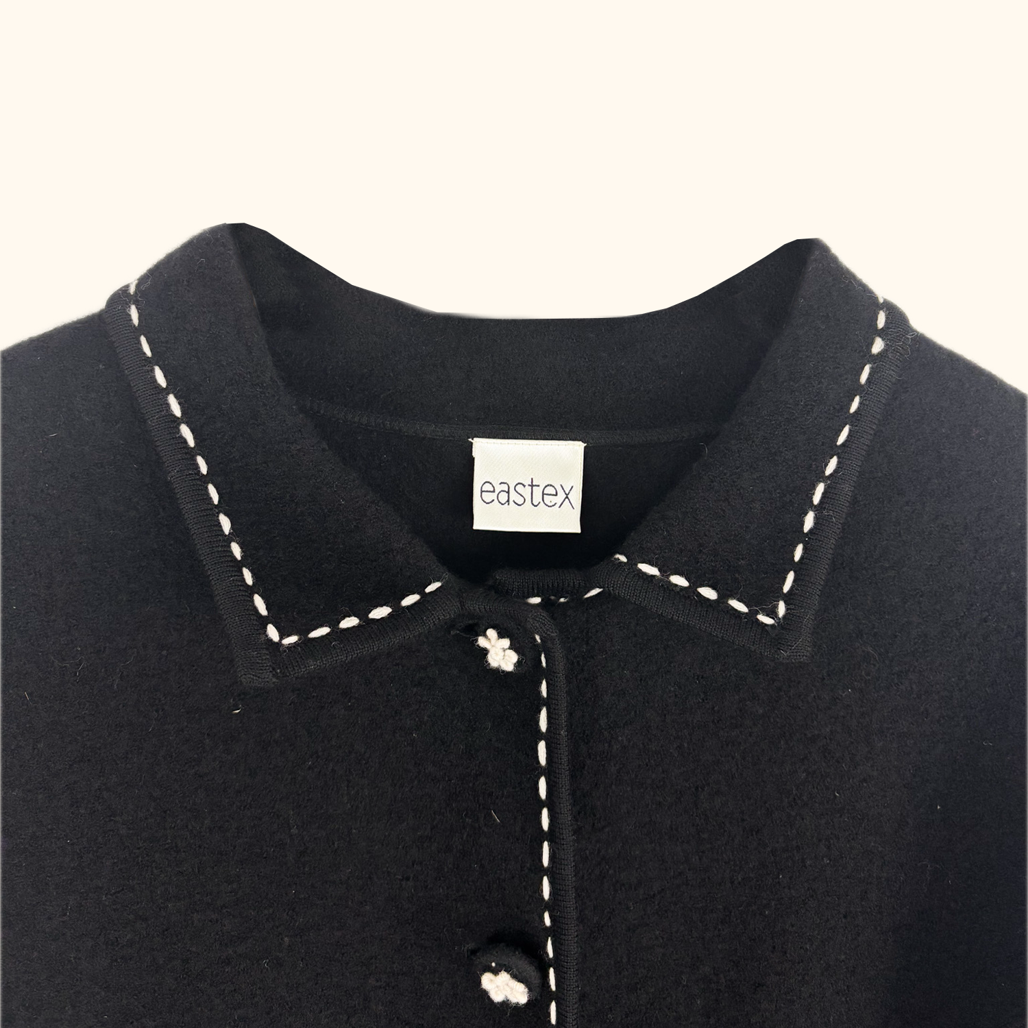 Eastex 100% Wool Black Button Up Jacket - Size 20 Eastex