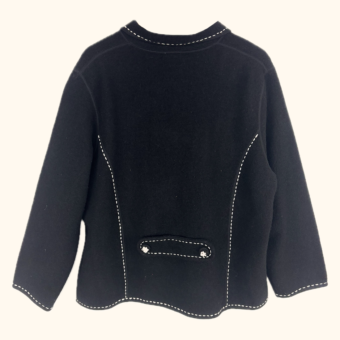 Eastex 100% Wool Black Button Up Jacket - Size 20 Eastex