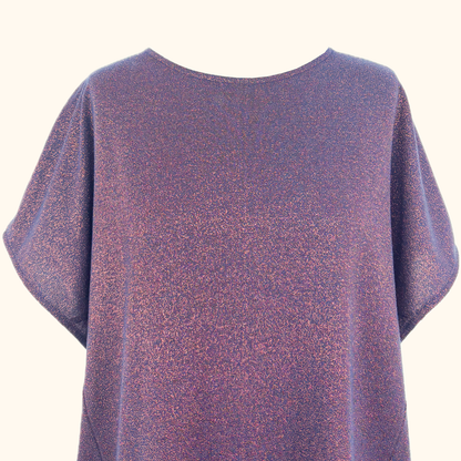 Oliver Bonas Copper Navy Metallic Tunic Dress - Size 14 Oliver Bonas