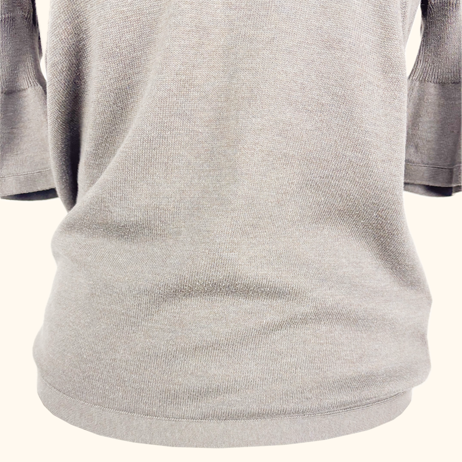 DKNY Mid Brown 100% Puff Sleeve Top - Size Medium DKNY