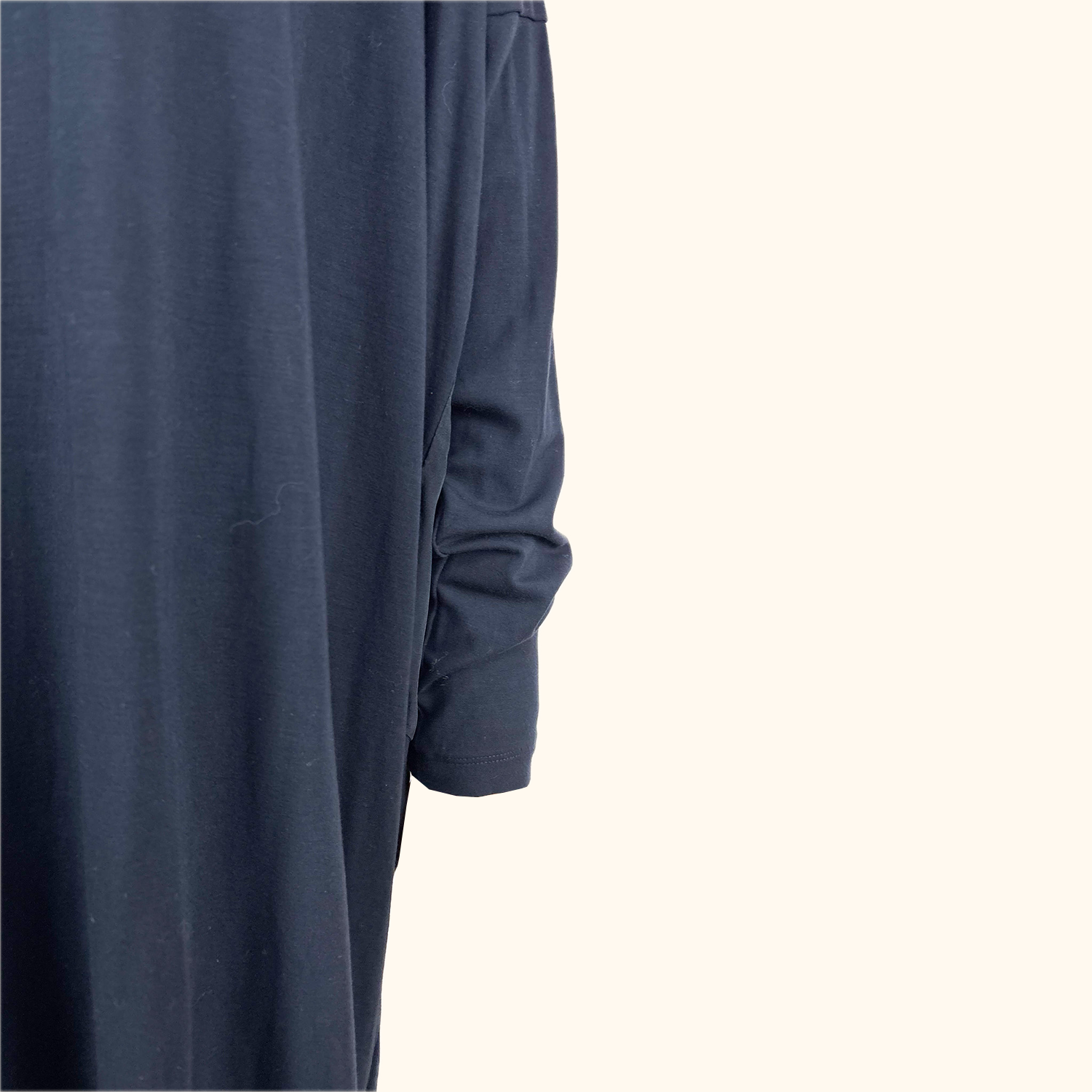 Cos Navy Blue Jersey Silk Midi Dress - Size Large Cos