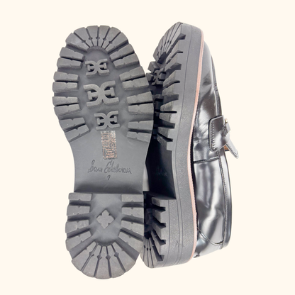 Sam Elderman Laurs Black Leather Loafers - Size 7 Sam Elderman