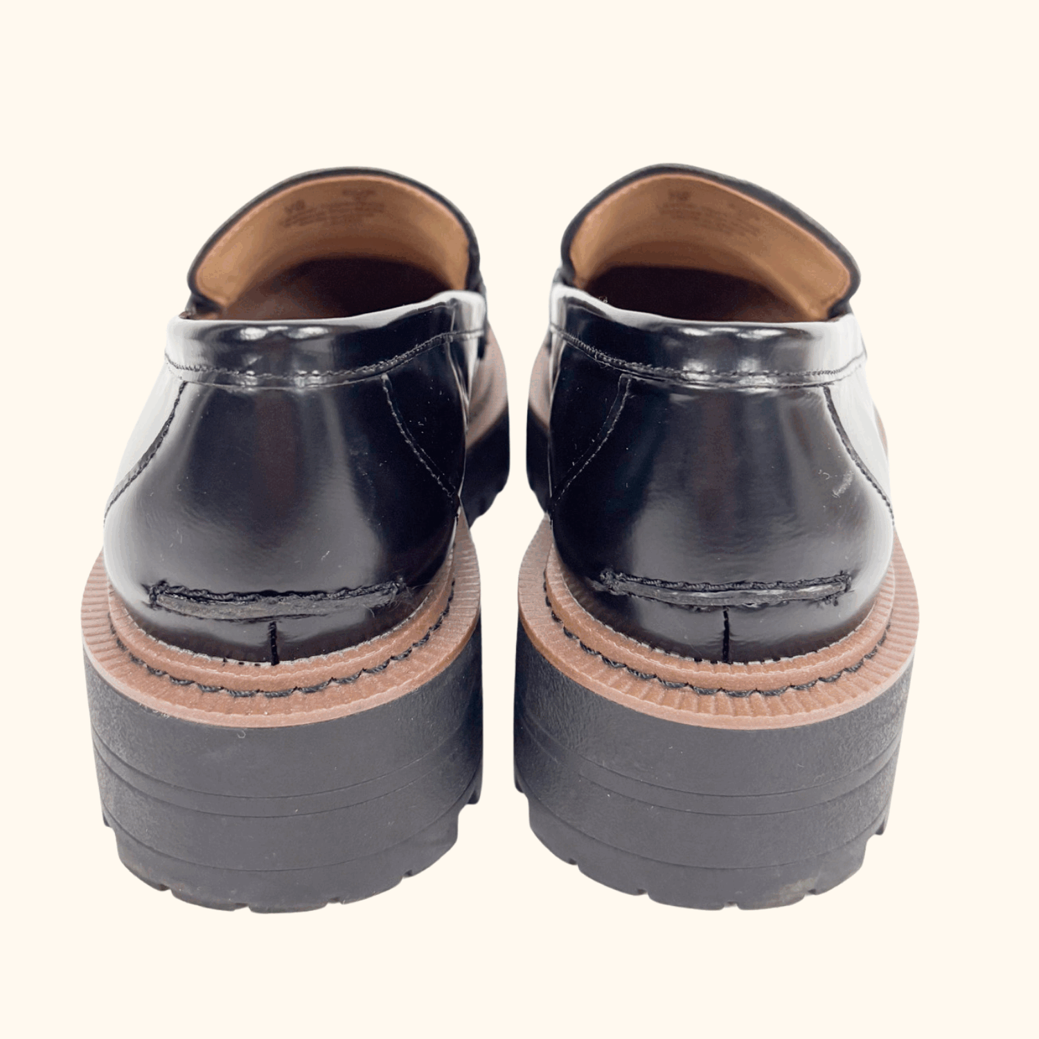 Sam Elderman Laurs Black Leather Loafers - Size 7 Sam Elderman