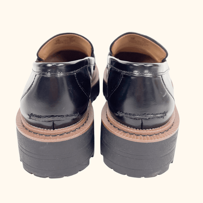 Sam Elderman Laurs Black Leather Loafers - Size 7 Sam Elderman