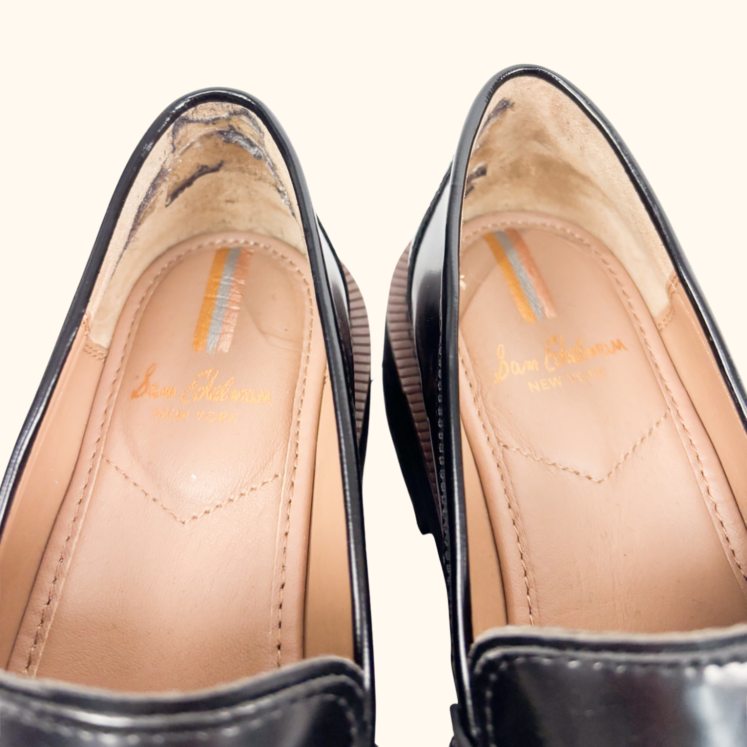 Sam Elderman Laurs Black Leather Loafers - Size 7 Sam Elderman