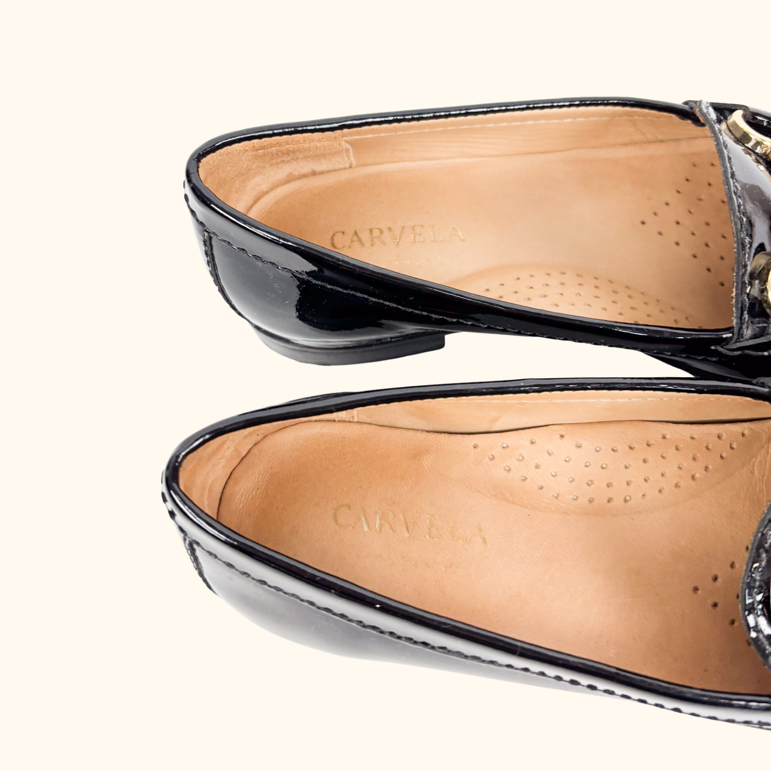 Carvela Comfort Black Leather Loafers - Size 3 Carvela