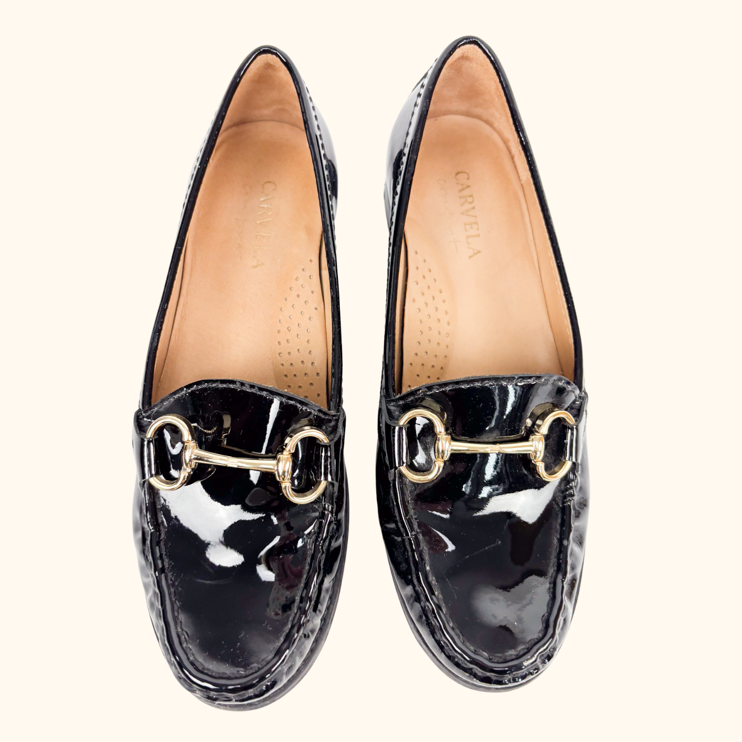Carvela Comfort Black Leather Loafers - Size 3 Carvela