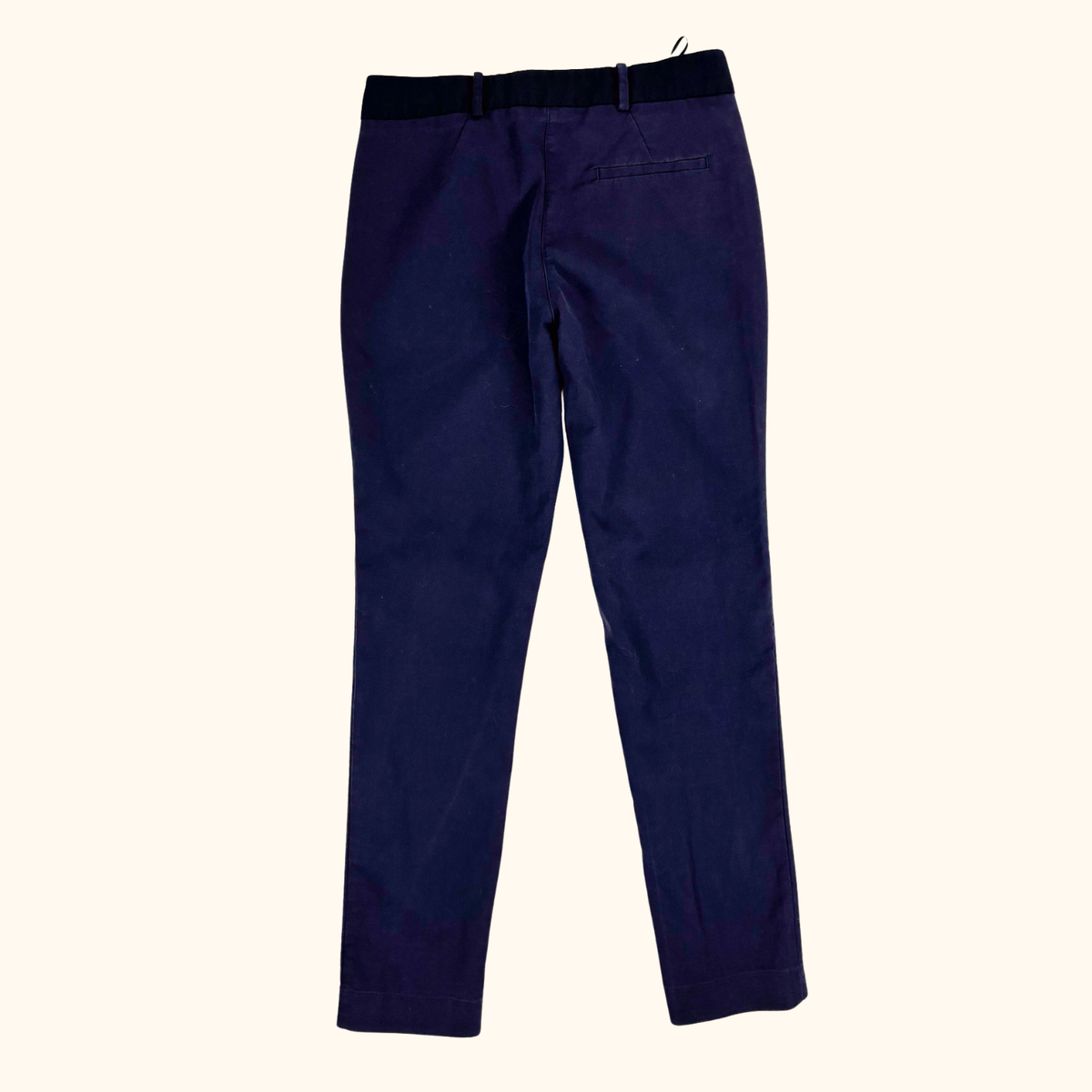 Whistles Navy Blue Slim Tailored Trousers - Size 8
