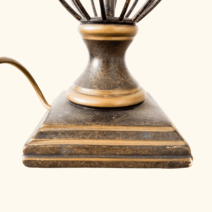 Vintage M&amp;S Home Bird Cage Antique Style Bronze Table Lamp Marks and Spencer