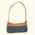 Brown Belt Blue Denim Shoulder Bag Sunshine Thrift
