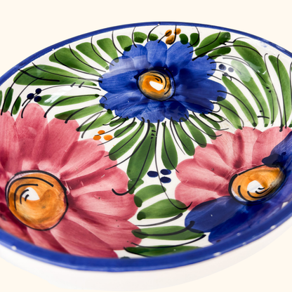 Large Floral Ceramic Salad Serving Bowl Sunshine Thrift