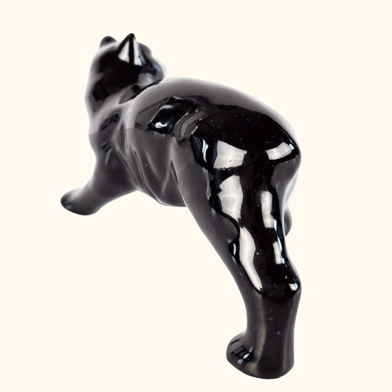 Small Black Cat Prowling Figurine Sunshine Thrift