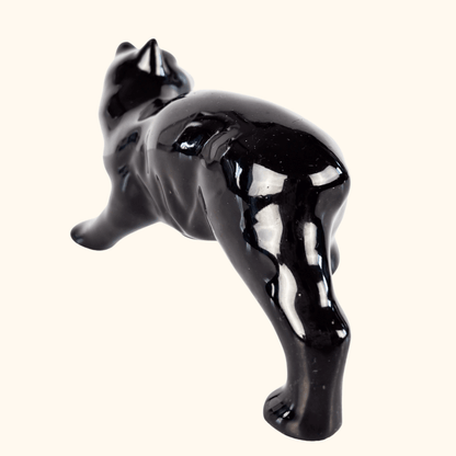 Small Black Cat Prowling Figurine Sunshine Thrift
