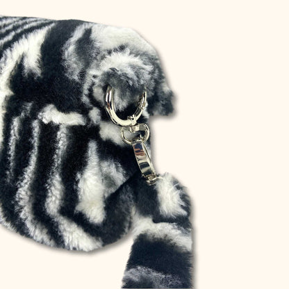 Zebra Print Faux Fur Cross Body Bag - Sunshine Thrift - Bags