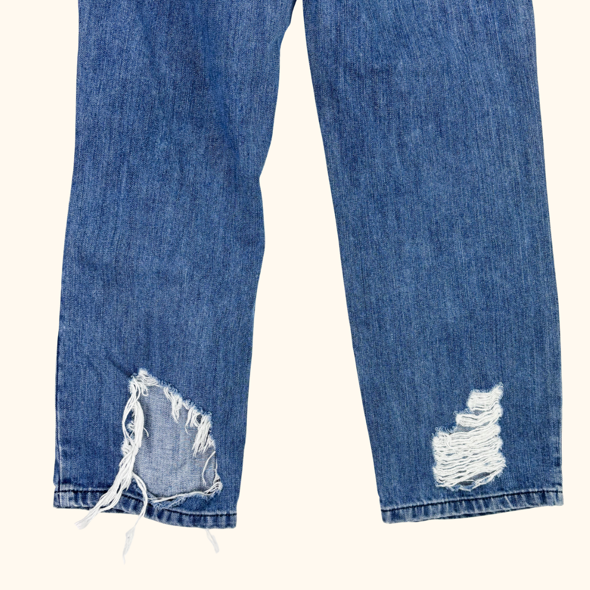 Whistles Distressed Cropped Straight Leg Jeans - Size 29inch