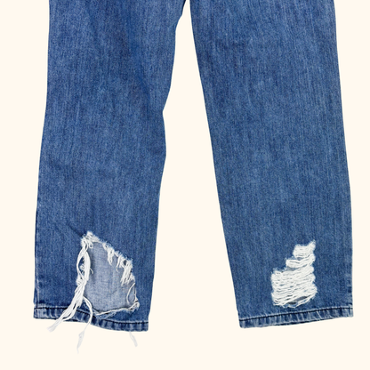 Whistles Distressed Cropped Straight Leg Jeans - Size 29inch