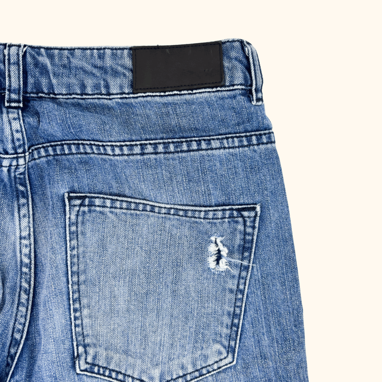 Whistles Distressed Cropped Straight Leg Jeans - Size 29inch Whistles